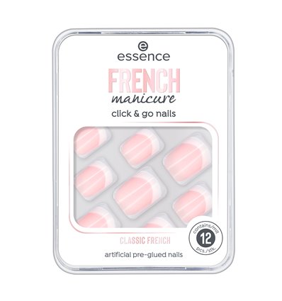 Essence French Manicure Click & Go Nails 01 Classic French 12τμχ