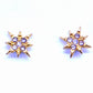 Ατσάλινα σκουλαρίκια αστέρι με ζιργκόν AT2016