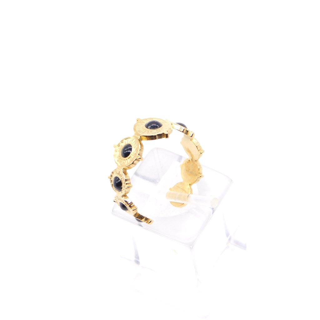 Ατσάλινο δαχτυλίδι με φίλντισι AT2458