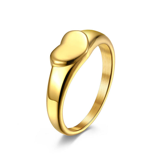 Ατσάλινο δαχτυλίδι καρδιά AT1575