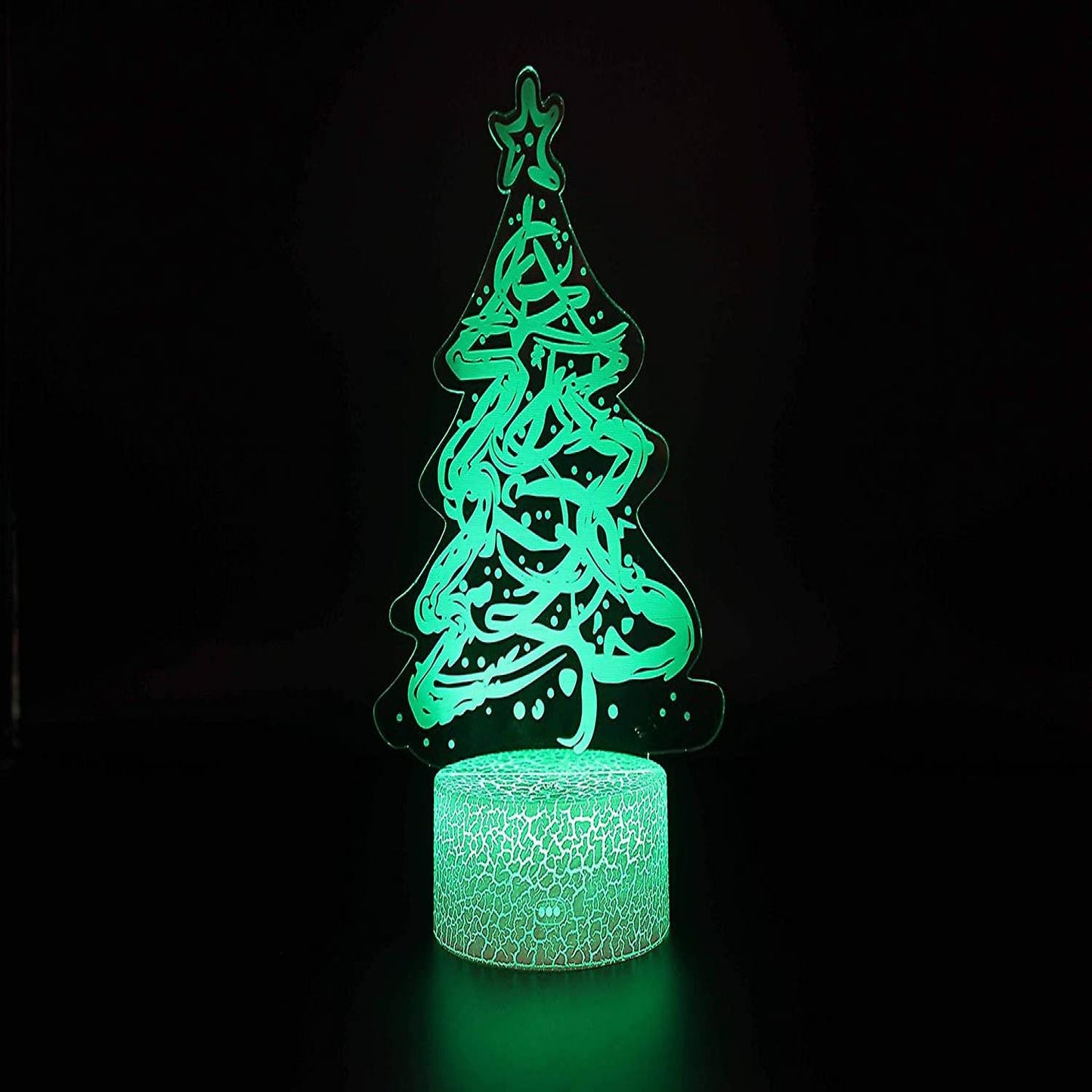 Τρισδιάστατο φωτιστικό Χριστουγεννιάτικο δέντρο με 16 χρώματα κωδ. F144