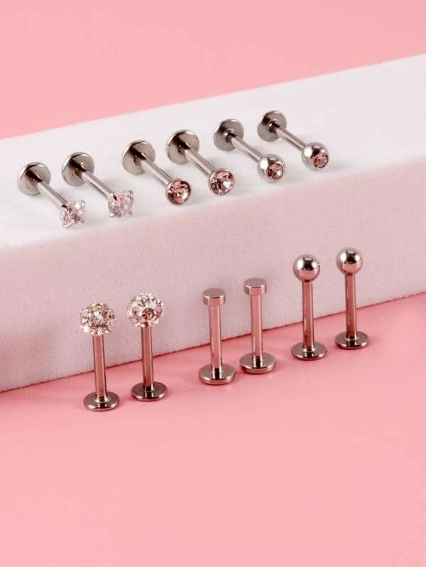 Σετ από 12 σκουλαρίκια Piercing SMT605